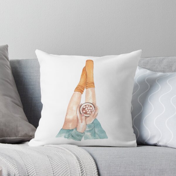 Item preview, Watercolor Person with Hot Chocolate designed and sold by LeliDesigns.