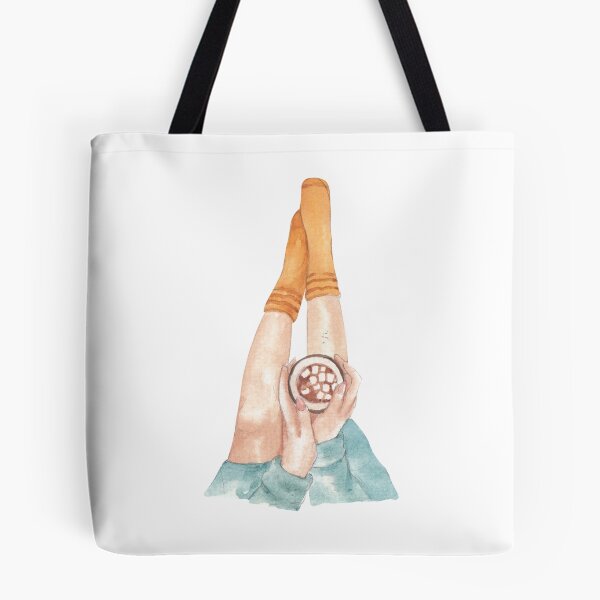 Item preview, Watercolor Person with Hot Chocolate designed and sold by LeliDesigns.