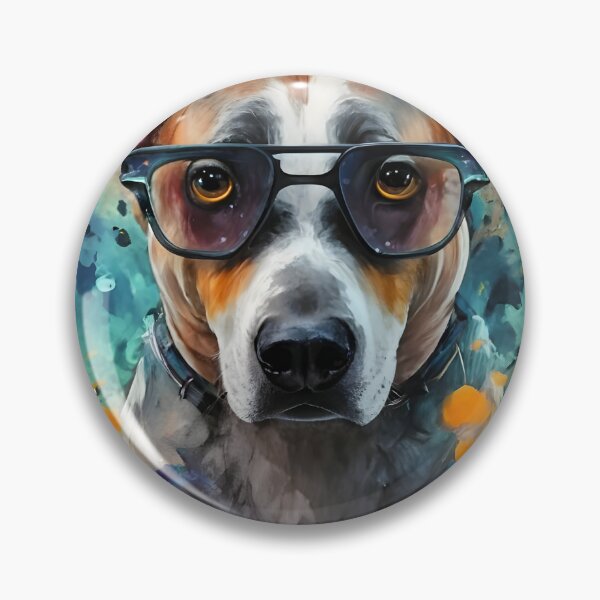 Artikelvorschau, Australian Cattle Dog Watercolor Dog Wearing Glasses T-Shirt entworfen und verkauft von Zibis09.
