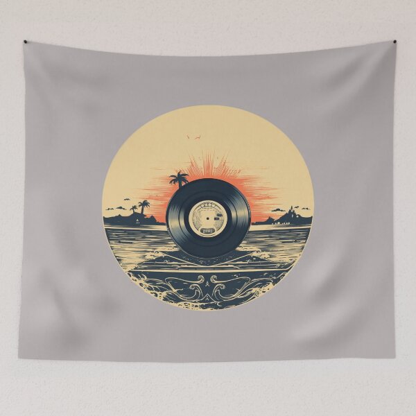 Item preview, Vinyl Retro Sunset Vibes designed and sold by NordicKonzept.