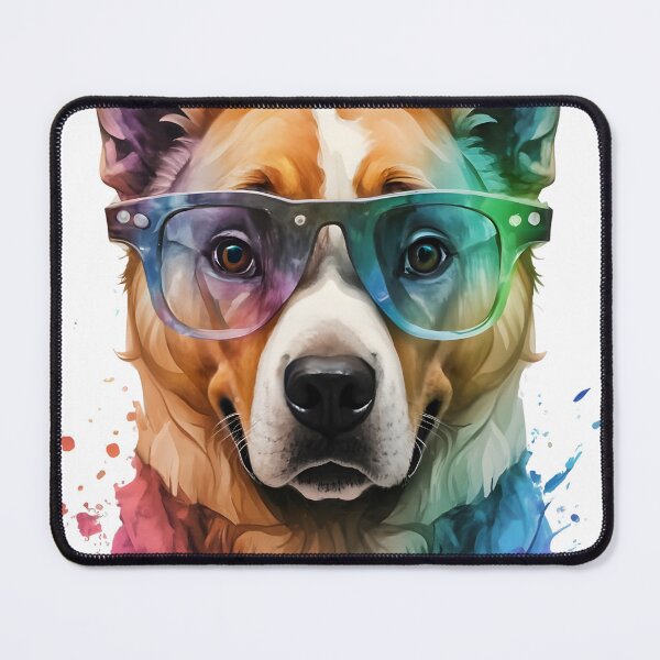 Artikelvorschau, Shepherd Watercolor Dog Wearing Glasses T-Shirt entworfen und verkauft von Zibis09.