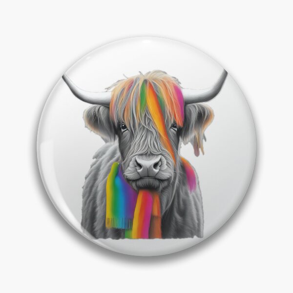 Item preview,  Highland Cow Rainbow Fringe designed and sold by Zenvo.