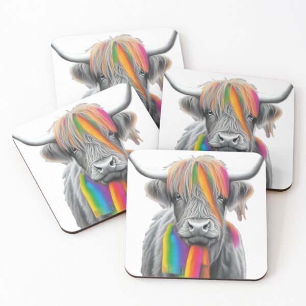 Item preview,  Highland Cow Rainbow Fringe designed and sold by Zenvo.