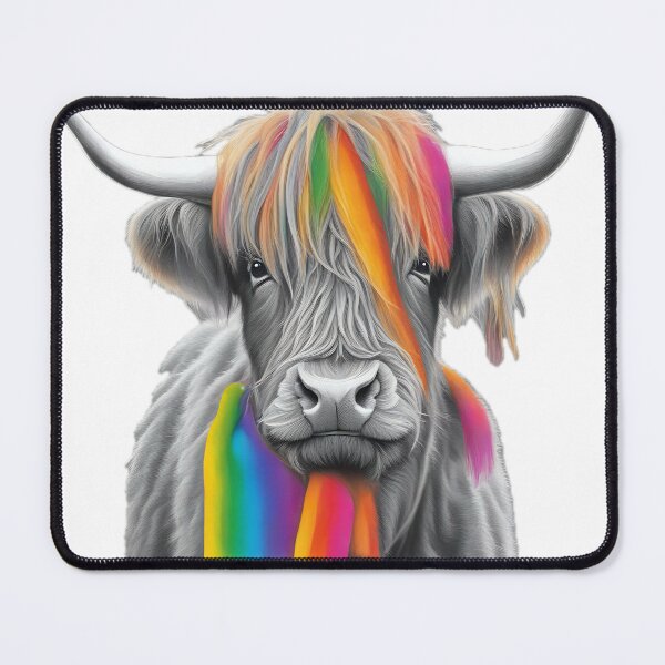 Item preview, Highland Cow Rainbow Fringe designed and sold by Zenvo.