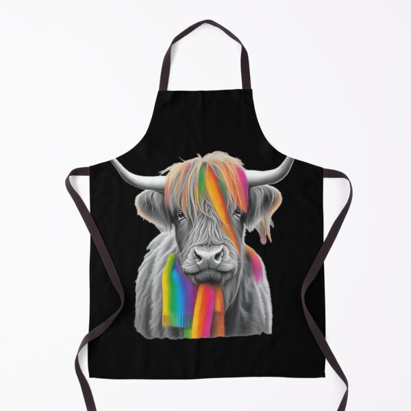 Item preview, Highland Cow Rainbow Fringe designed and sold by Zenvo.