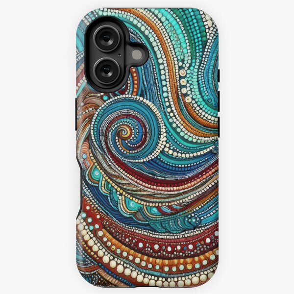 Item preview, Abstract waves. Dot painting pattern. Aboriginal Australian art. Australia. Indigenous. Noongar.  designed and sold by DRIGLI.