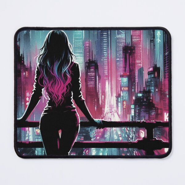 Item preview, Silhouette Girl Night [cyberpunk aesthetic] designed and sold by RESToRAPTOR.