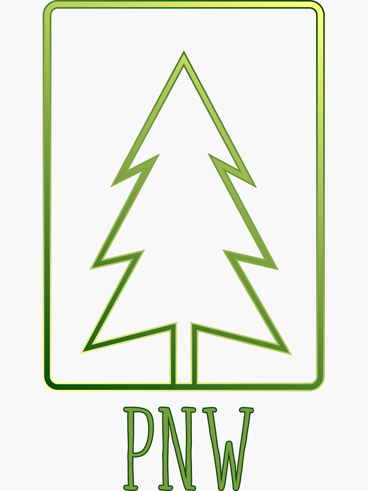 Pacific Northwest Tree Outline Sticker For Sale By Jpforrest pacific-northwest-tree-outline-sticker-for-sale-by-jpforrest