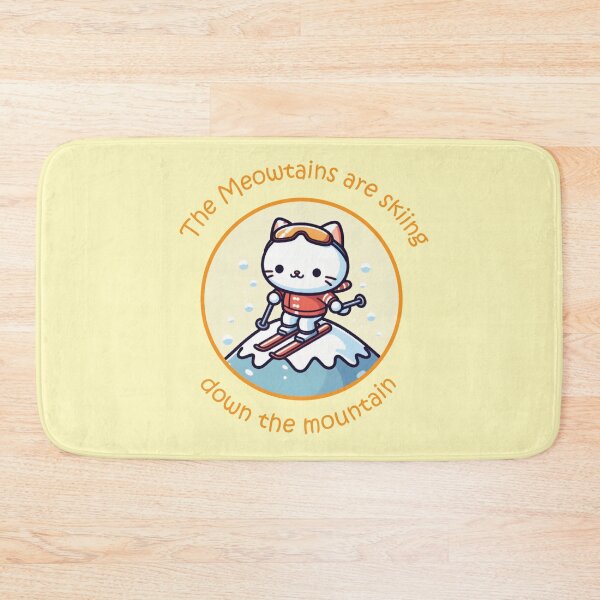 Item preview, kawaii skiing meow designed and sold by SOMI SOMI.