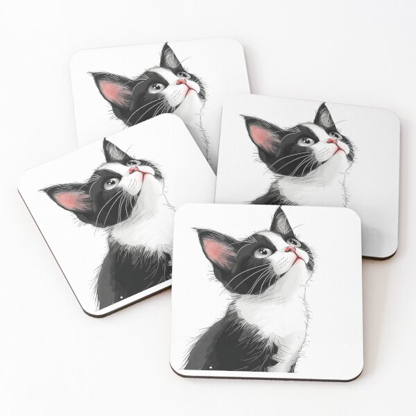 Item preview, Black & White Cute Cat designed and sold by KPArtzaaany.