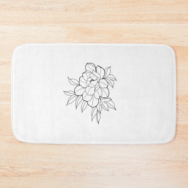 Item preview, Japanese Peony Flower Line design, Tattoo Style designed and sold by susyrdesign.