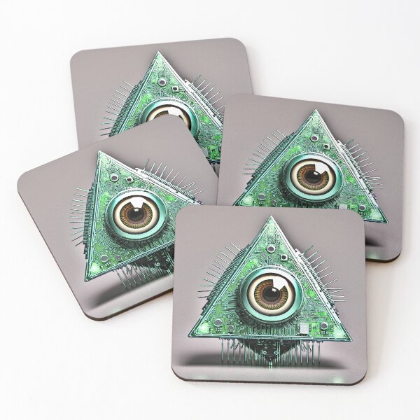Item preview, eyeball and triangle (21) tileartwork designed and sold by tileartwork.