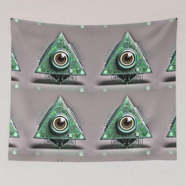 Item preview, eyeball and triangle (21) tileartwork designed and sold by tileartwork.