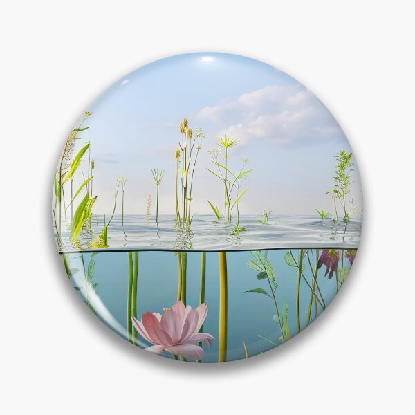 Artikelvorschau, Wasserpflanzen über und unter dem Wasser. Bunte Blumen im Sommer  entworfen und verkauft von miromay.