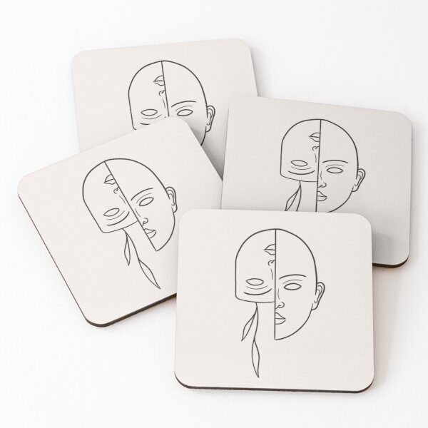 Item preview, Leaves Face Line Art designed and sold by MVZART.