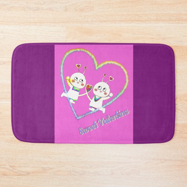 Item preview, Sweet Valentine -A sweet couple in love in a rainbow heart (pink) designed and sold by kikidu21.