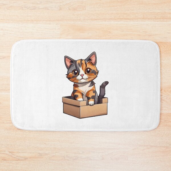 Item preview, Cat tortie in box designed and sold by KorArtStudio.