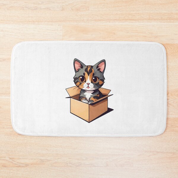 Item preview, Cute cat tortie in box designed and sold by KorArtStudio.