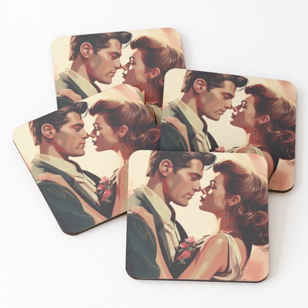 Item preview, Man and Woman Romantic Couple Retro Pastel Design  designed and sold by StanPera.
