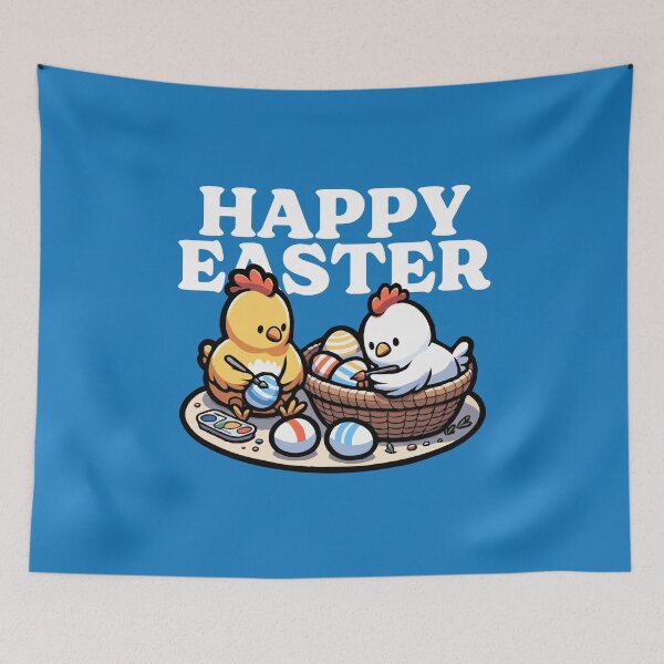 Item preview, Happy Easter – Cute chicks paint Easter eggs designed and sold by Infinitee8hirts.