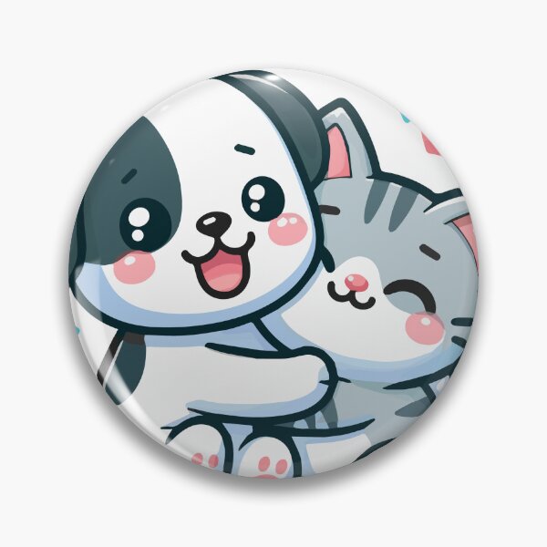 Item preview, Cartoon Cat and dog cut happy designed and sold by ArtsmileConcept.