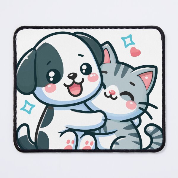 Item preview, Cartoon Cat and dog cut happy designed and sold by ArtsmileConcept.