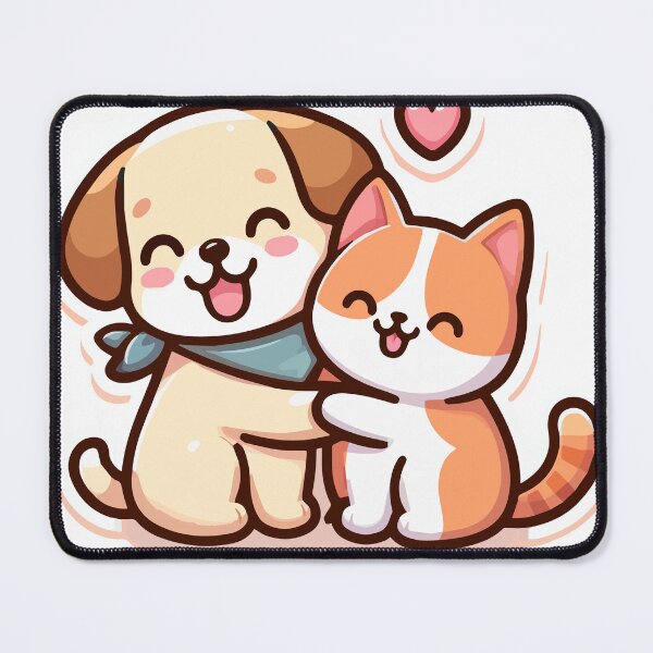 Item preview, Cartoon Cat and dog cut happy designed and sold by ArtsmileConcept.