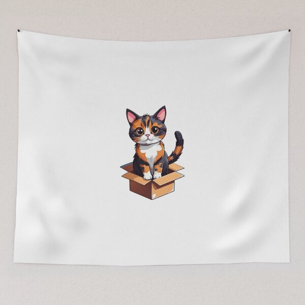 Item preview, Cool cat mom tortie in box designed and sold by KorArtStudio.