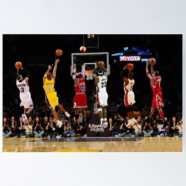 Michael jordan kobe bryant lebron best sale james poster