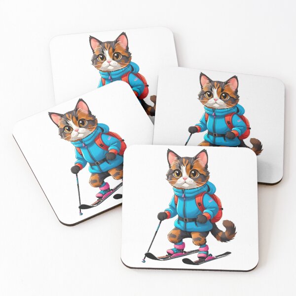 Item preview, Tortuga gato esquiando designed and sold by KorArtStudio.