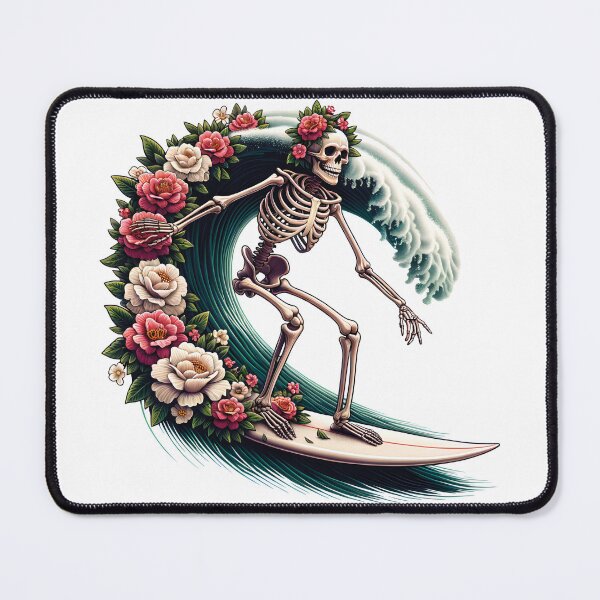 Item preview, Skeleton on the surf / skeleton with flowers / flowered skull / succulent skeleton designed and sold by Krasnovaovaova.