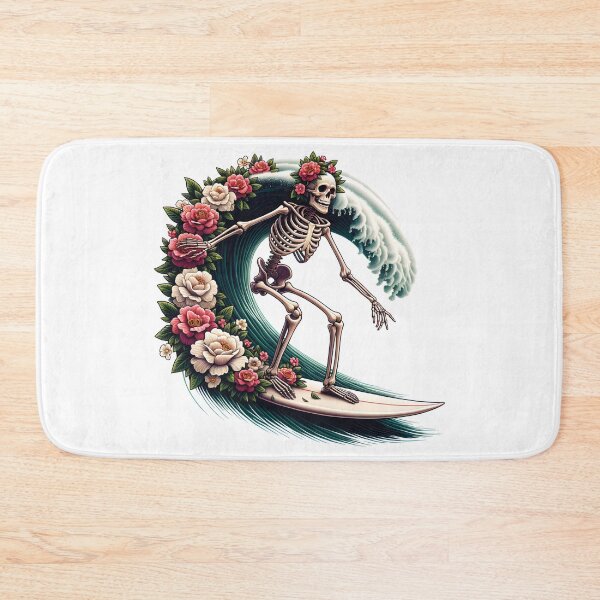 Item preview, Skeleton on the surf / skeleton with flowers / flowered skull / succulent skeleton designed and sold by Krasnovaovaova.