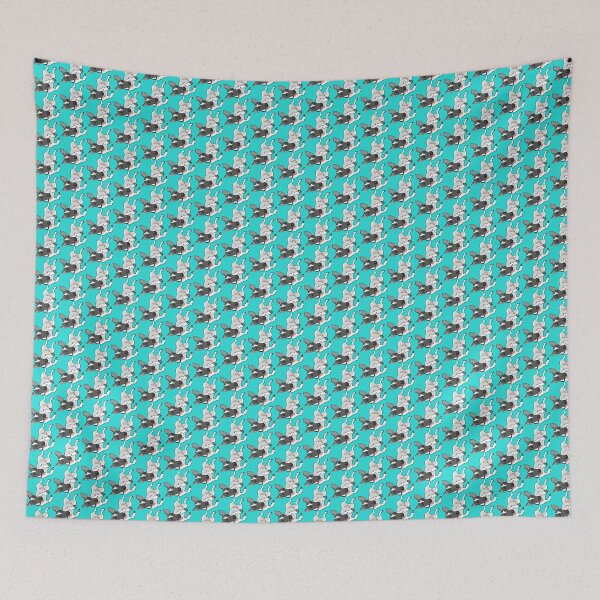Item preview, TURQUOISE DOG designed and sold by AmazingBackDrop.