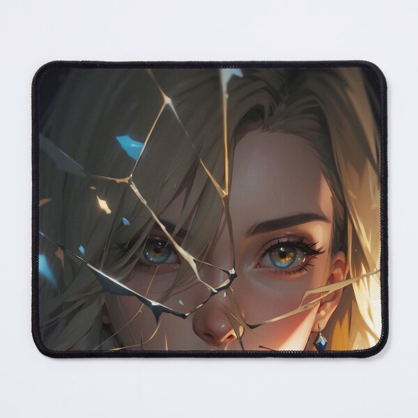 Item preview, blonde  anime girl in a broken mirror designed and sold by ShiroStore.