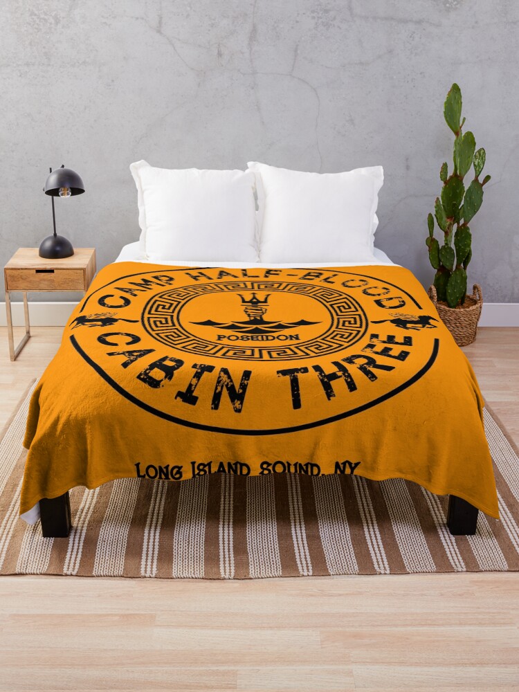 Thumbnail 1 of 6, Throw Blanket, Percy Jackson - Camp Half-Blood - Cabin Three - Poseidon designed and sold by gingerbun.