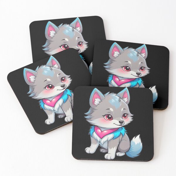 Item preview, #Wolf, Cute baby Wolf, Watercolor Cute baby Wolf, Cute Wolf, colorful Wolf, Beautiful Wolf,  wolf drawing designed and sold by deluxelion.
