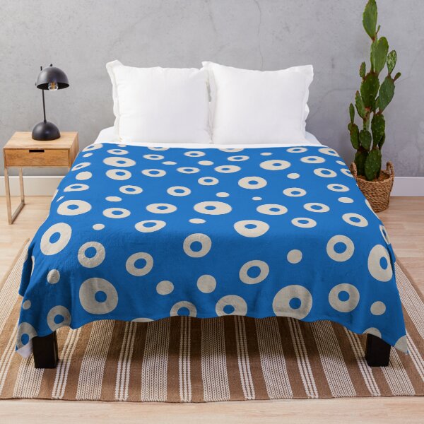 Item preview, Bubble Pattern Cyan Blue and Linen White designed and sold by tonymagnerart.
