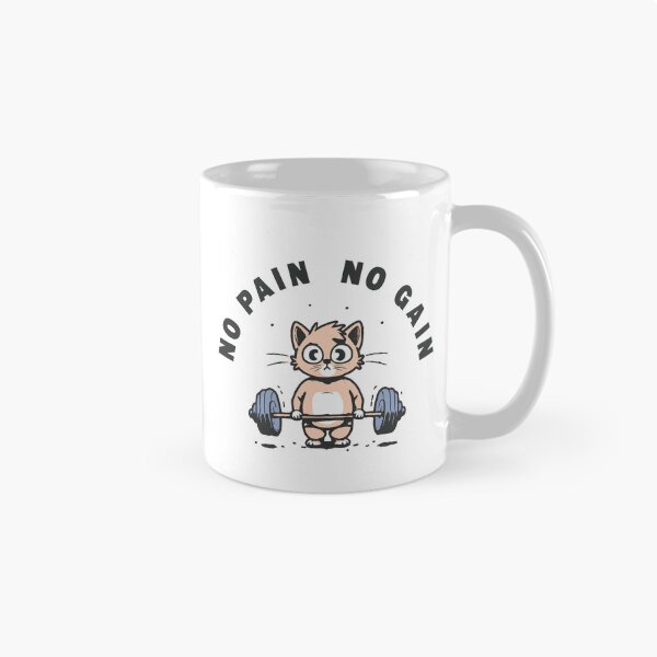 Item preview, NO PAIN NO GAIN | cat weightlifter | kitty bodybuilder | weightlifting champion cat  designed and sold by themichetti.