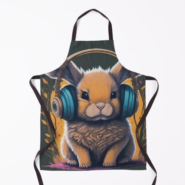 Item preview, "Bunny Wearing Headphones" designed and sold by Obinne.