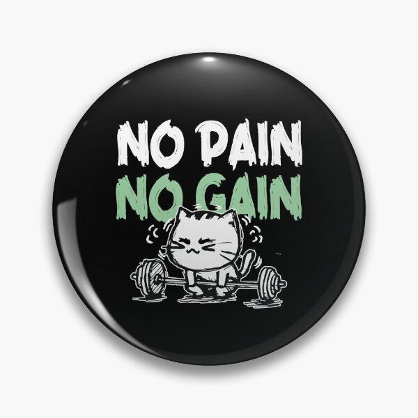 Item preview, No Pain No Gain | funny cat in the gym | cathletic | bodybuilding kitten | kitten deadlift designed and sold by themichetti.