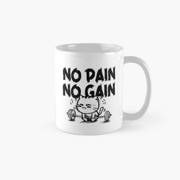 Item preview, No Pain No Gain | funny cat in the gym | cathletic | bodybuilding kitten | kitten deadlift designed and sold by themichetti.
