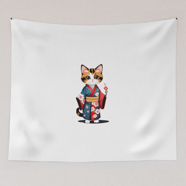 Item preview, Cute cat tortie kimono designed and sold by KorArtStudio.