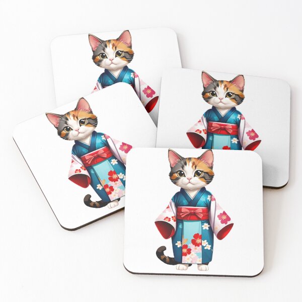 Item preview, Cute cat mom tortie kimono designed and sold by KorArtStudio.