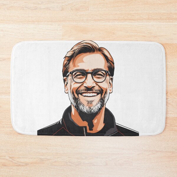 Artikelvorschau, Jürgen Klopp mit seinem ikonischen Lächeln entworfen und verkauft von Lufka.