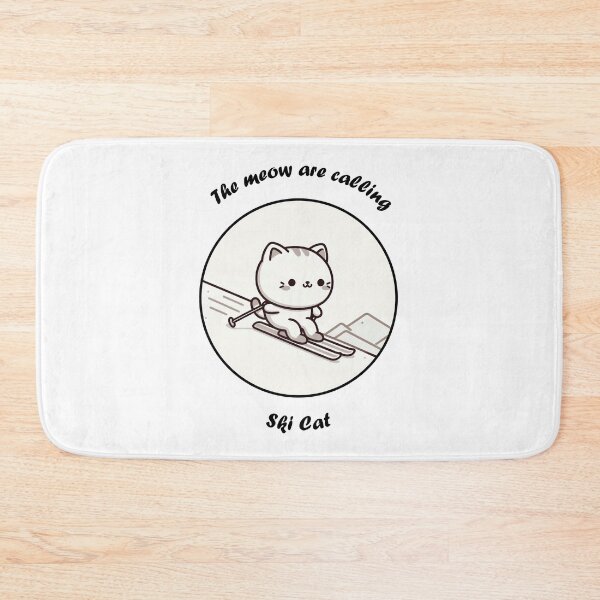 Item preview, The Meowtains are calling Skiing Cat cool designed and sold by SOMI SOMI.