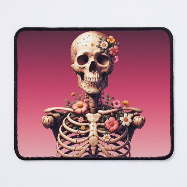 Item preview, skeleton with flowers, flowered skull, succulent skeleton designed and sold by Krasnovaovaova.