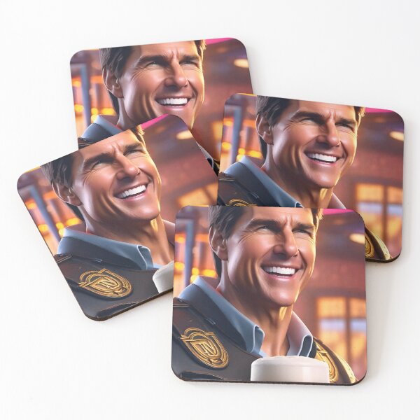 Aperçu de l'œuvre Tom Cruise souriant sur la bière dans les restaurants Happy hour créée et vendue par sportsimpact.