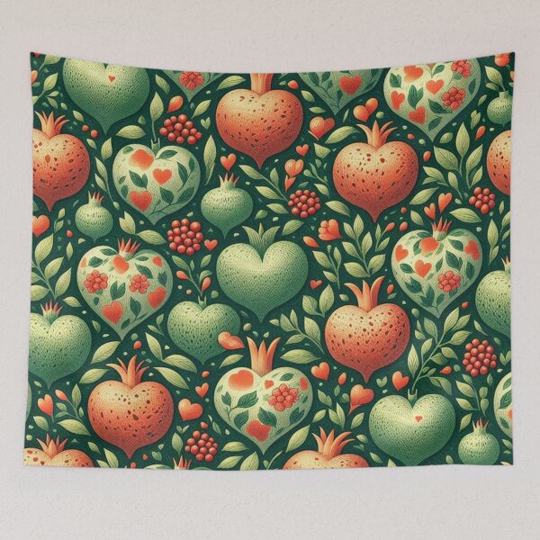 Item preview, Pomegranate Love Fabric Ensemble designed and sold by Rui Fernandes.