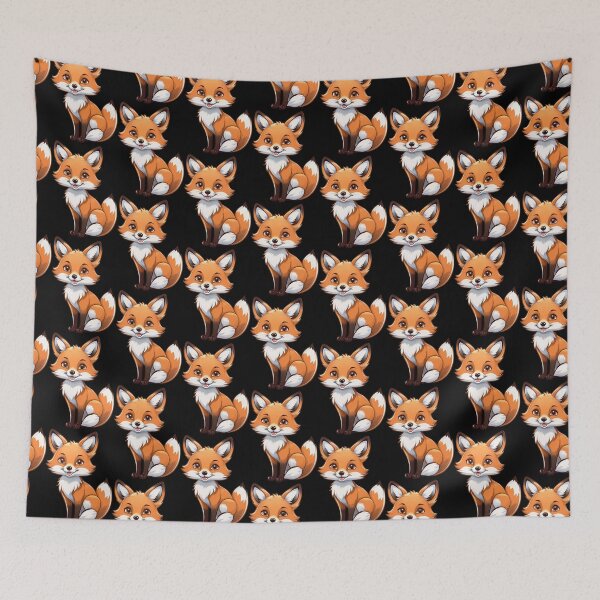 Item preview, #Fox, Cute baby Fox, Watercolor Cute baby Fox, Cute Fox, colorful Fox, Beautiful Fox, Fox drawing designed and sold by deluxelion.
