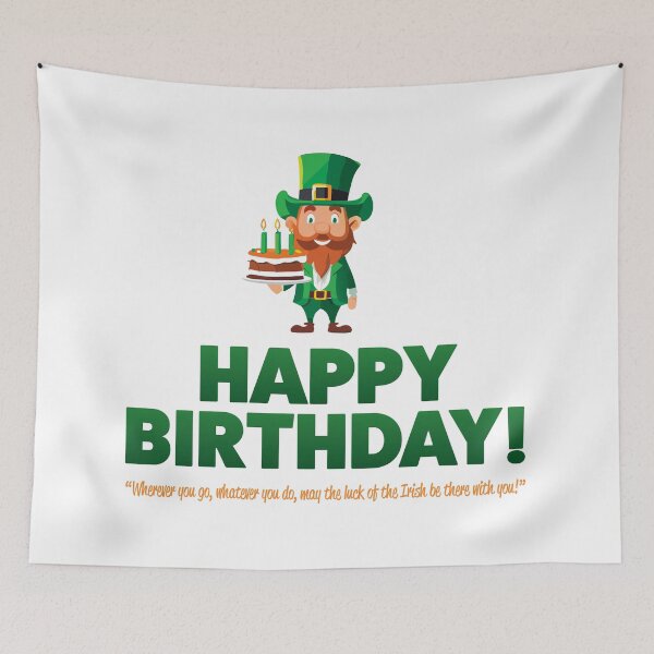 Aperçu de l'œuvre Carte d'anniversaire - Leprechaun - Chance des Irlandais créée et vendue par SwiftSlothMedia.